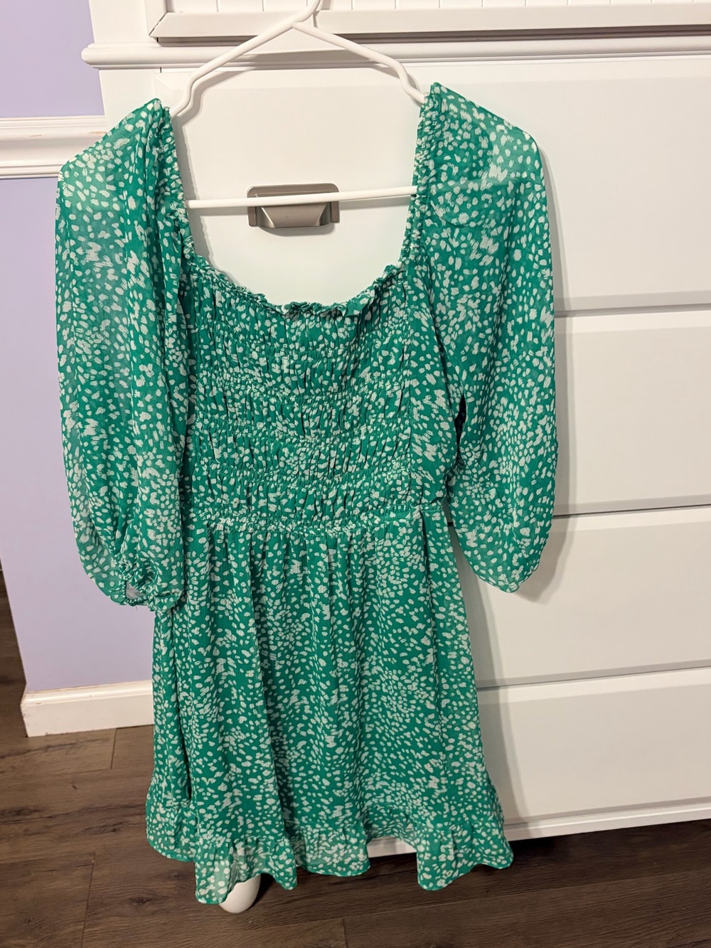 Sienna Sky Green Floral Smocked Dress